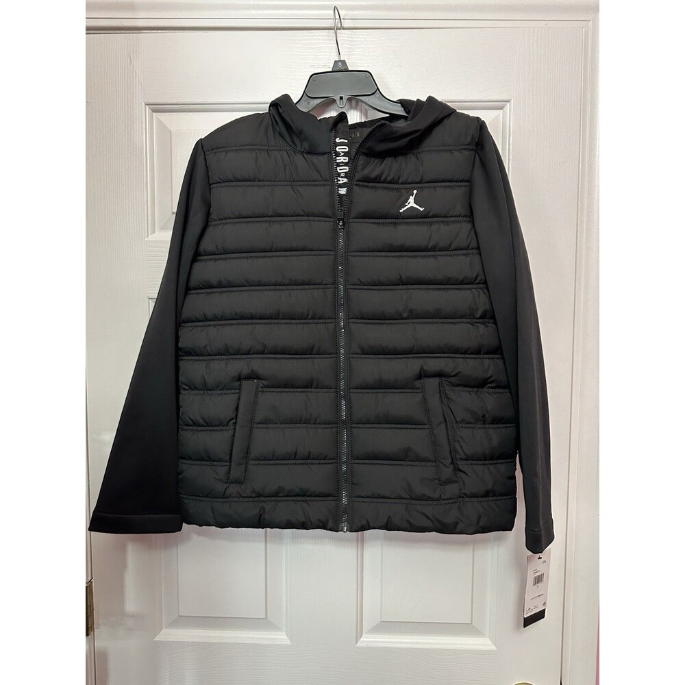 Air Jordan Youth Size XL Hybrid Puffer Jacket Jumpman Black 95D585-023 NEW